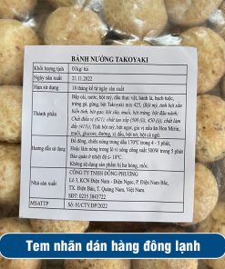 tem nhãn thực phẩm đông lạnh