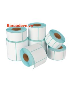 giấy in mã vạch máy xét nghiệm tự động đế xanh